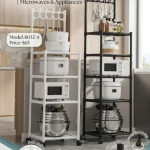 Premium 4-Tier Heavy-Duty Plastic Kitchen Storage Organizer
