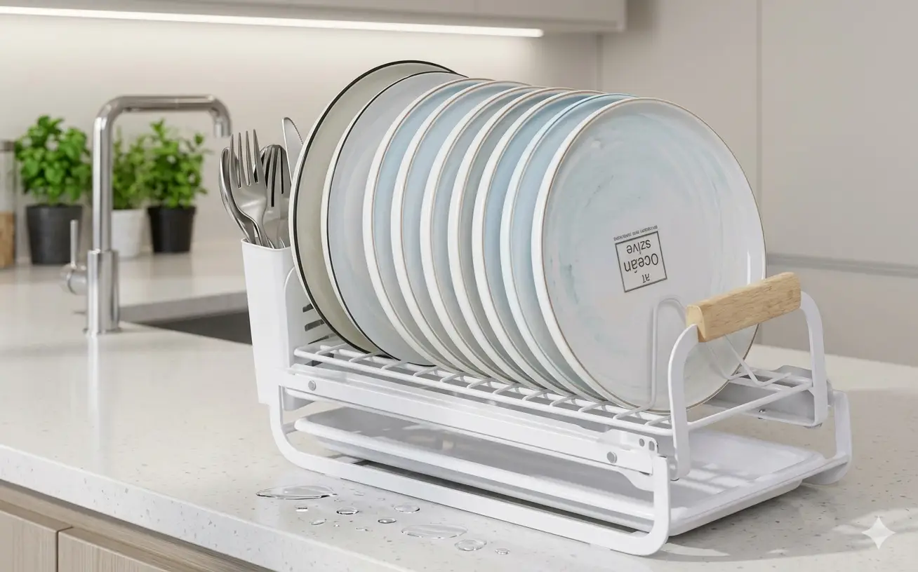 Heavy-Duty Multi-Tier Kitchen Dish Drying Rack & Organizer