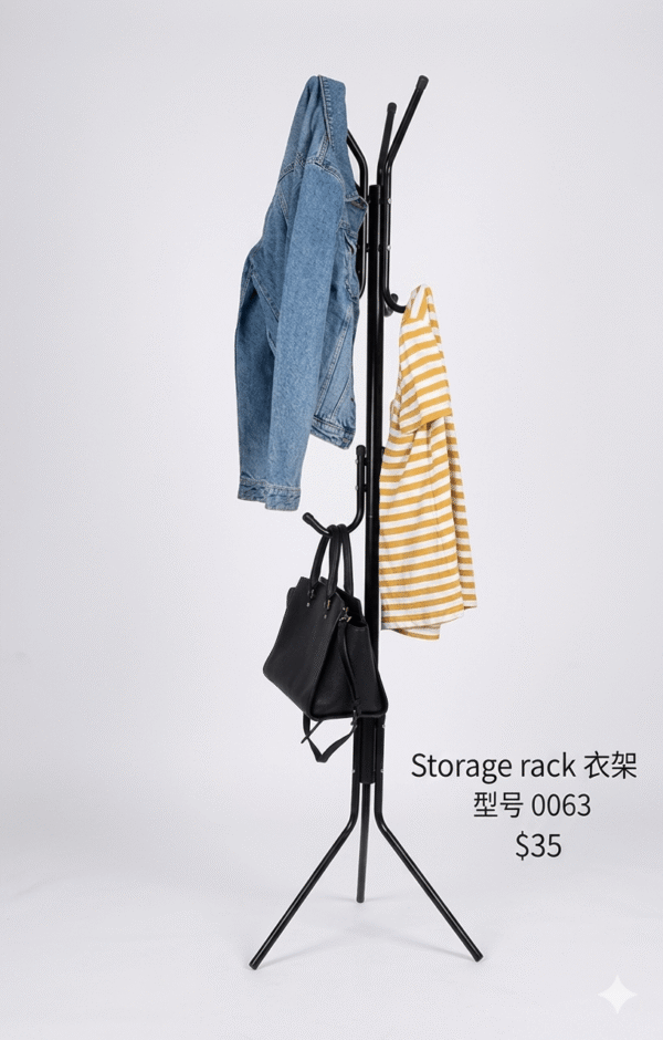 Modern Multi-Tier Standing Coat and Hat Rack