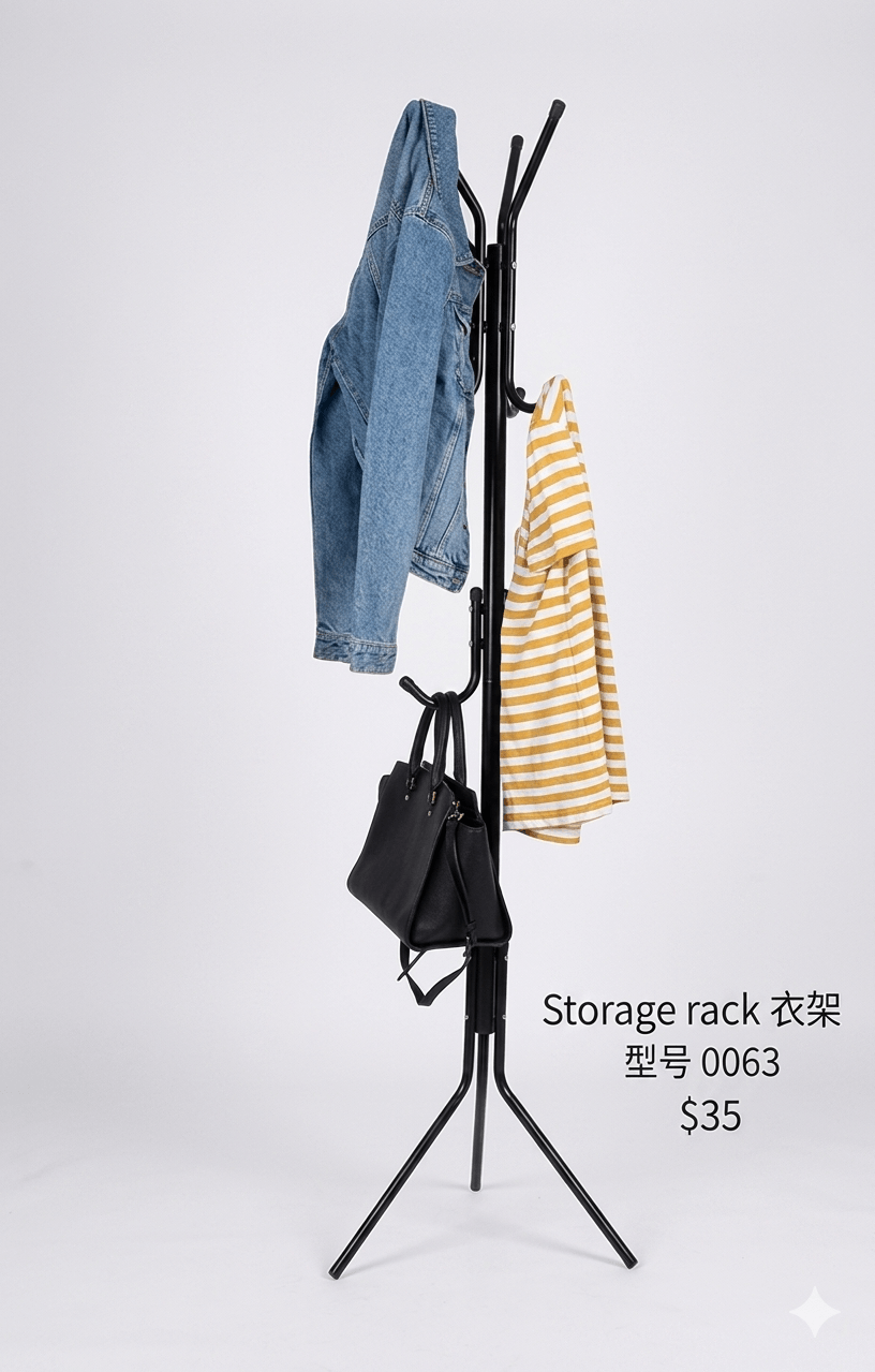 Modern Multi-Tier Standing Coat and Hat Rack
