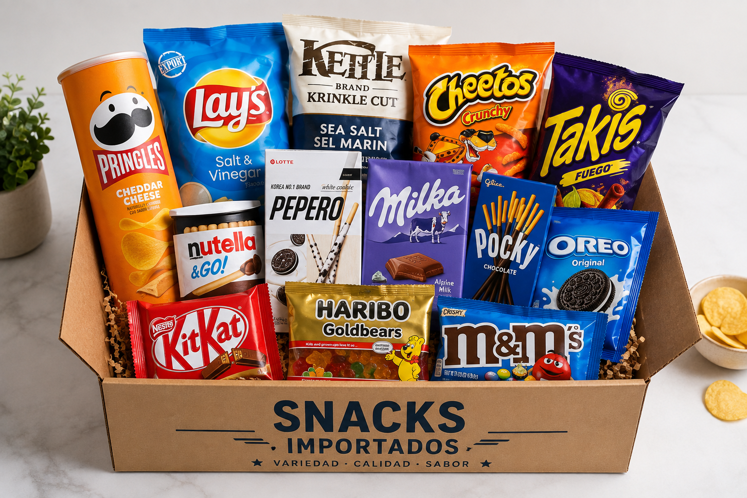 Caja Variedad de Snacks Importados
